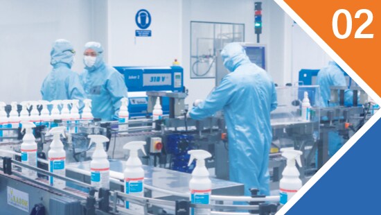 Manufacturing line of Ecolab Klercide™ products, #2