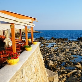 Küstentaverne auf der Insel Kreta